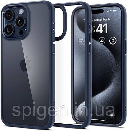 Чохол Spigen для iPhone 15 Pro Max - Ultra Hybrid, Navy Blue (ACS06573), фото 1