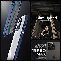 Чохол Spigen для iPhone 15 Pro Max - Ultra Hybrid, Navy Blue (ACS06573), фото 3