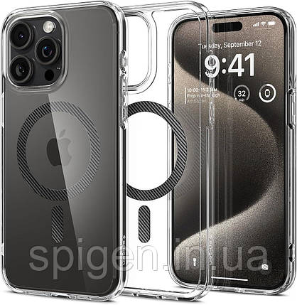 Чохол Spigen для iPhone 15 Pro Max - Ultra Hybrid MagFit, Carbon Fiber (ACS06578), фото 1