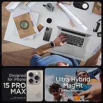 Чохол Spigen для iPhone 15 Pro Max - Ultra Hybrid MagFit, Carbon Fiber (ACS06578), фото 3