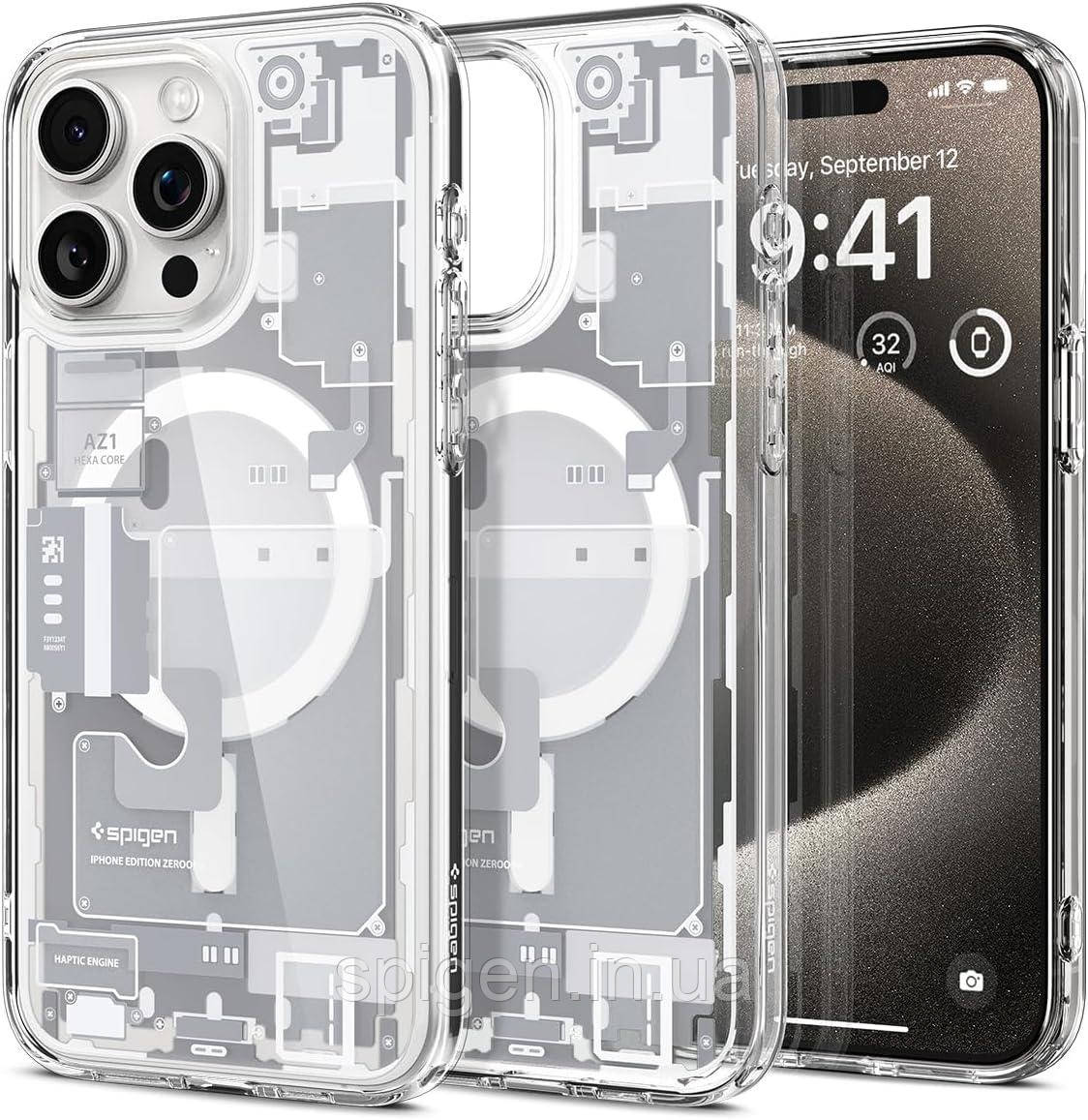 Чохол Spigen для iPhone 15 Pro Max - Ultra Hybrid Zero One White MagFit (ACS07034)