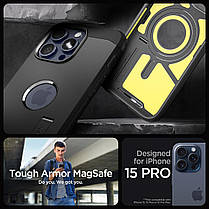 Чохол Spigen для iPhone 15 Pro - Tough Armor MAG (MagSafe), Black (ACS06733), фото 3