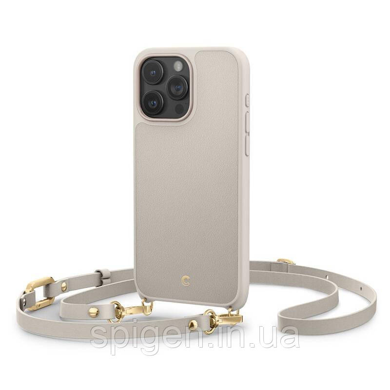 Чохол Spigen для iPhone 15 Pro Max - Cyrill, Classic Charm Mag, з ремінцем, Cream (ACS06637)