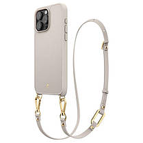Чохол Spigen для iPhone 15 Pro Max - Cyrill, Classic Charm Mag, з ремінцем, Cream (ACS06637), фото 4