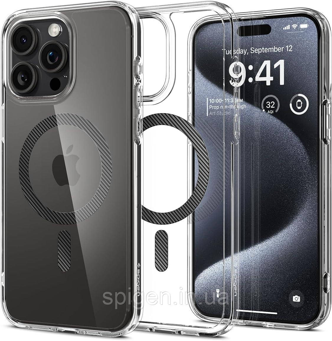 Чохол Spigen для iPhone 15 Pro - Ultra Hybrid MagSafe, Carbon Fiber (ACS06717)