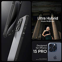Чохол Spigen для iPhone 15 Pro - Ultra Hybrid Matte, Frost Black (ACS06709), фото 3