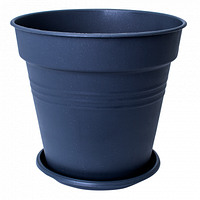 Вазон для квітів з підставкою "Глорія" 0,6л 11*10,2 см (граніт)