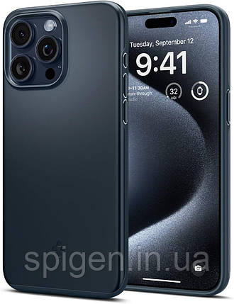 Чохол Spigen для iPhone 15 Pro - Thin Fit, Metal Slate (ACS06688), фото 1