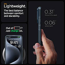 Чохол Spigen для iPhone 15 Pro - Thin Fit, Metal Slate (ACS06688), фото 5