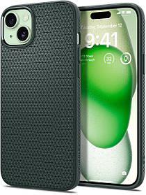 Чохол Spigen для iPhone 15 - Liquid Air, Abyss Green (ACS06792)