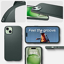 Чохол Spigen для iPhone 15 - Liquid Air, Abyss Green (ACS06792), фото 5