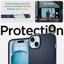 Чохол Spigen для iPhone 15 - Liquid Air, Navy Blue (ACS06791), фото 3