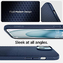 Чохол Spigen для iPhone 15 - Liquid Air, Navy Blue (ACS06791), фото 5