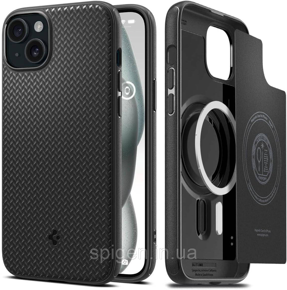 Чохол Spigen для iPhone 15 - Mag Armor (сумісний з MagSafe), Matte Black (ACS06815)