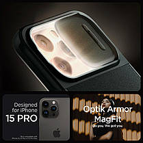 Чохол Spigen для iPhone 15 Pro - Optik Armor MagSafe, Abyss Green (ACS06739), фото 3