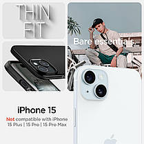 Чохол Spigen для iPhone 15 - Thin Fit, Black (ACS06776), фото 3