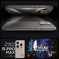 Чохол Spigen для iPhone 15 Pro Max - Thin Fit, Gunmetal (ACS06545), фото 3