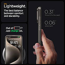Чохол Spigen для iPhone 15 Pro Max - Thin Fit, Gunmetal (ACS06545), фото 4