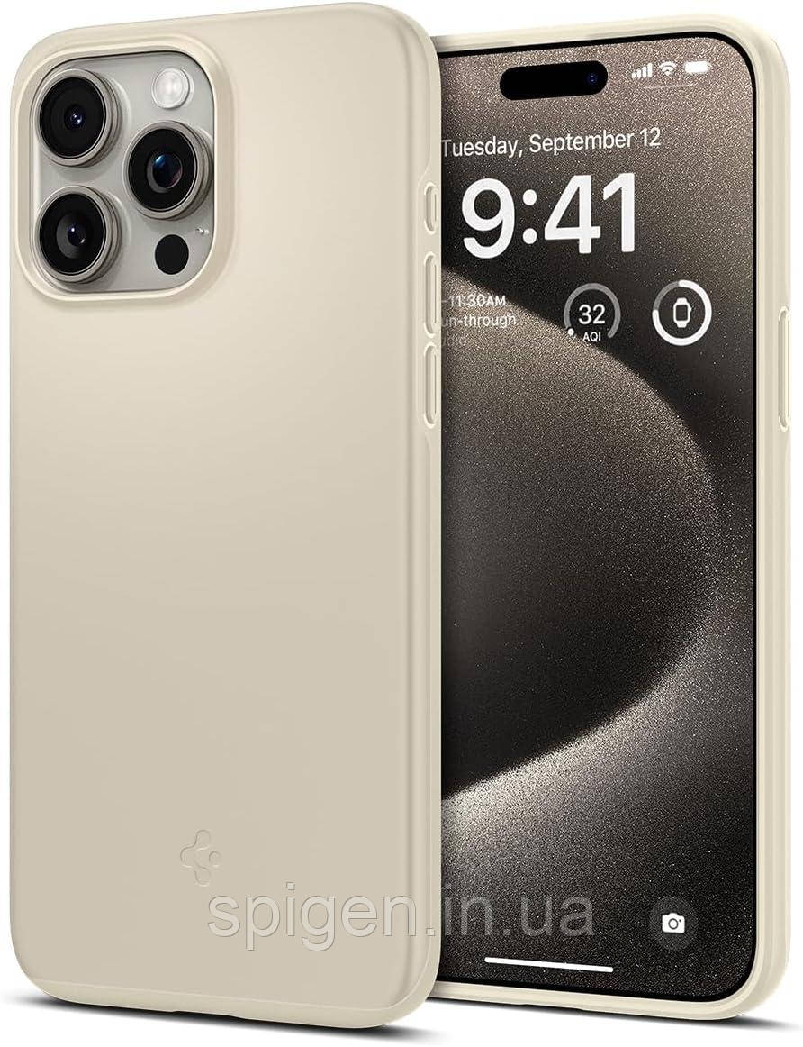 Чохол Spigen для iPhone 15 Pro Max - Thin Fit, Mute Beige (ACS06551)