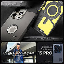 Чохол Spigen для iPhone 15 Pro - Tough Armor MAG (MagSafe), Gunmetal (ACS06732), фото 2