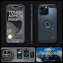 Чохол Spigen для iPhone 15 Pro - Tough Armor MAG (MagSafe), Metal Slate (ACS06734), фото 4