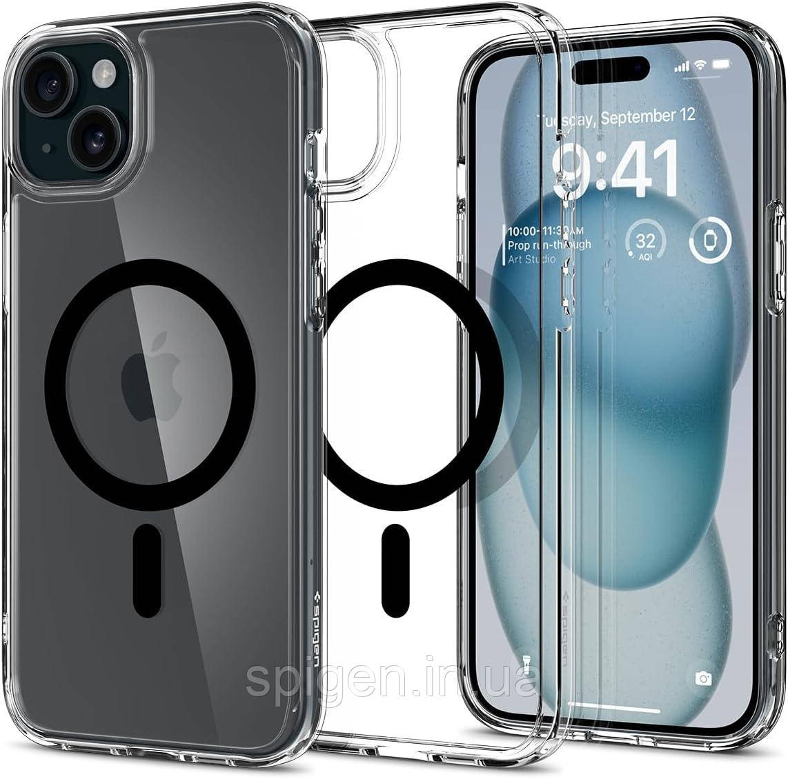 Чохол Spigen для iPhone 15 - Ultra Hybrid MagFit, Black (ACS06803)