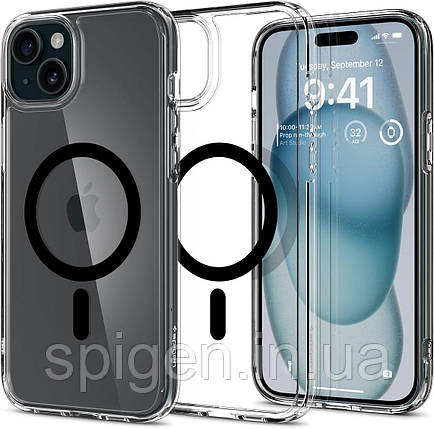 Чохол Spigen для iPhone 15 - Ultra Hybrid MagFit, Black (ACS06803), фото 1