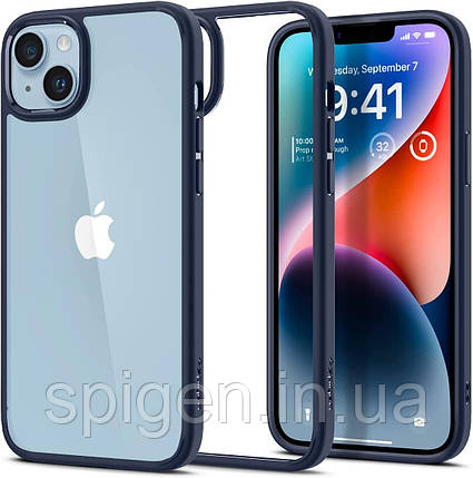 Чохол Spigen для iPhone 15 Plus / 14 Plus - Ultra Hybrid, Navy Blue (ACS04899), фото 1