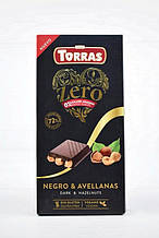 Шоколад Чорний без цукру і глютену Торрас з фундуком Torras Zero Negro Avellanas 150 г Іспанія