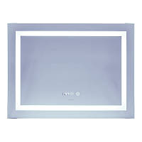 Зеркало Mixxus Warm MR02-80x60 (часы, LED-подсветка, антизапотевание) (MI6004)