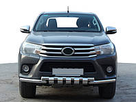 Передняя защита F3-34 (нерж.) Toyota Hilux 2015 гг. Avtoteam