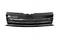 Передняя решетка Черный глянец (без эмблемы) Volkswagen T5 2010-2015 гг. Avtoteam