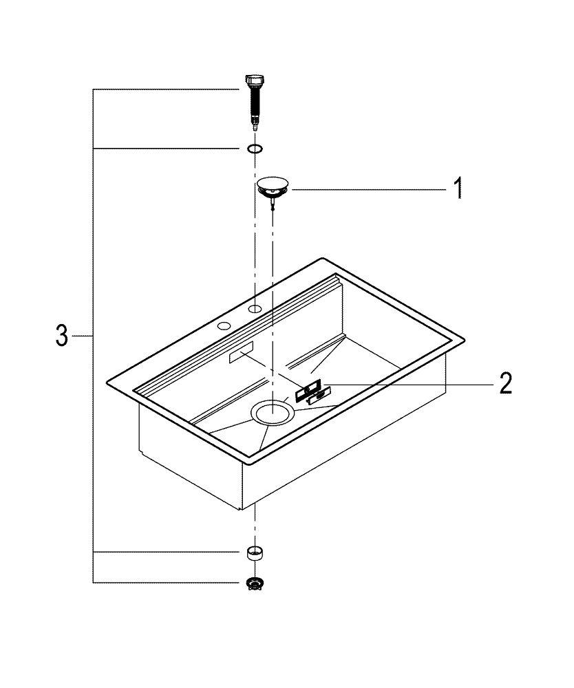 Мойка кухонная Grohe EX Sink K800 Двойная (90 cm) (31584SD0) - фото 5 - id-p2094822319