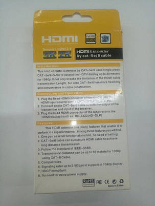 Подовжувач HDMI кабелю по кручений парі (до 30метров), фото 3