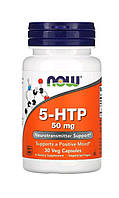 Now foods 5-гидрокситриптофан (5-HTP), 50 мг, 30 растительных капсул