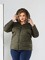 Жіноча демісезонна куртка батал 063 (р.50-70) хакі