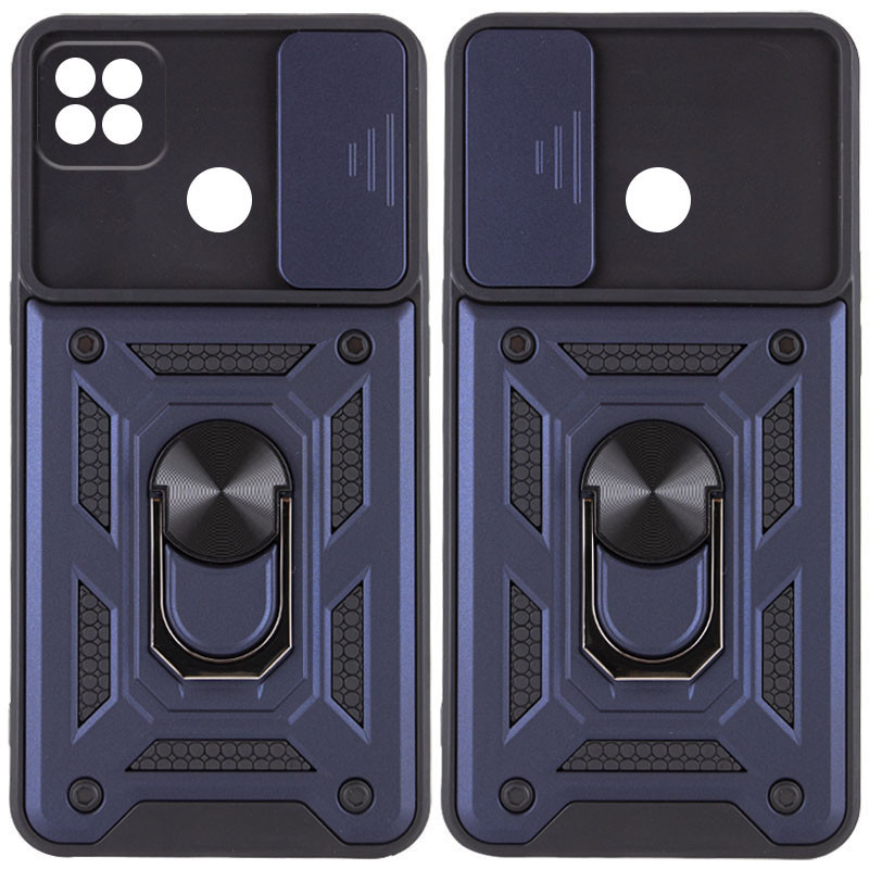 Протиударний чохол Camshield Serge Ring для Xiaomi Redmi 9C | Броньований з кільцем-підставкою Синій, фото 1