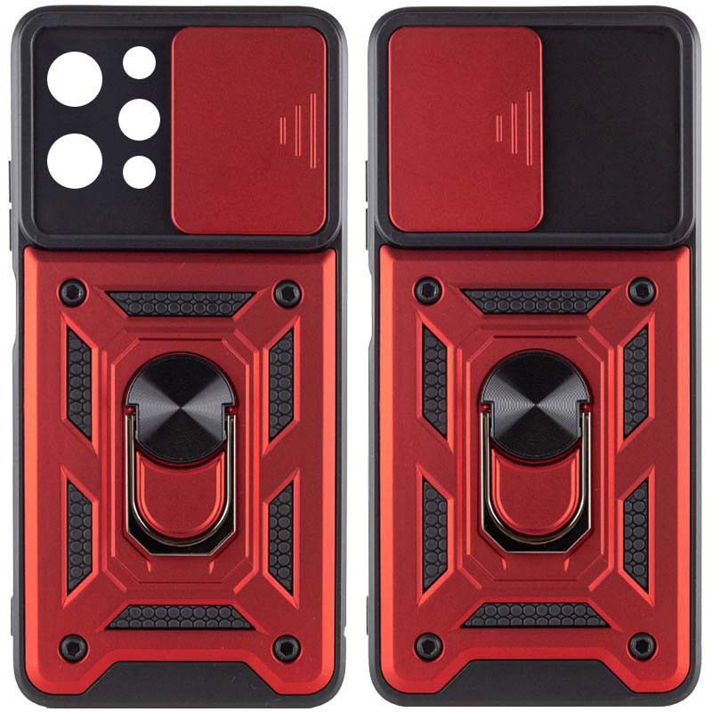 Протиударний чохол Camshield Serge Ring для Xiaomi Redmi 12 | Броньований з кільцем-підставкою Червоний, фото 1
