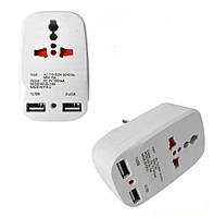 Мережевий трійник Travel Adaptor Sl-188, 2 usb