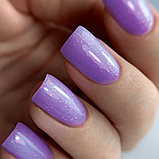 PNB UV/LED Builder Gel Purple Stardust фіолетовий з частками юкі 15 мл, фото 3