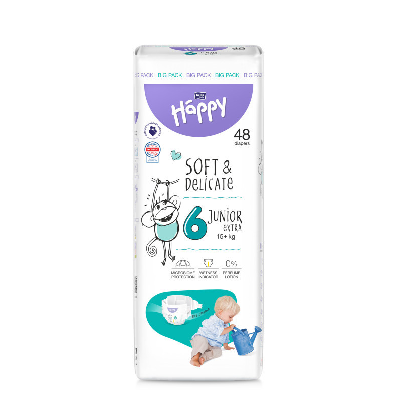 Підгузники дитячі Bella Baby Happy Junior Extra 16+ кг 54 шт (5900516601157)