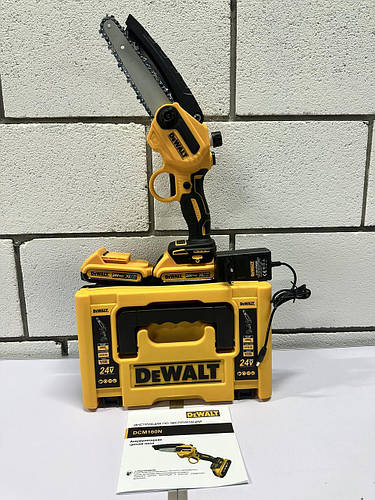 Аккумуляторная пила DeWALT Деволт DCM160N (24V, 5A) Мини цепная пила из ...