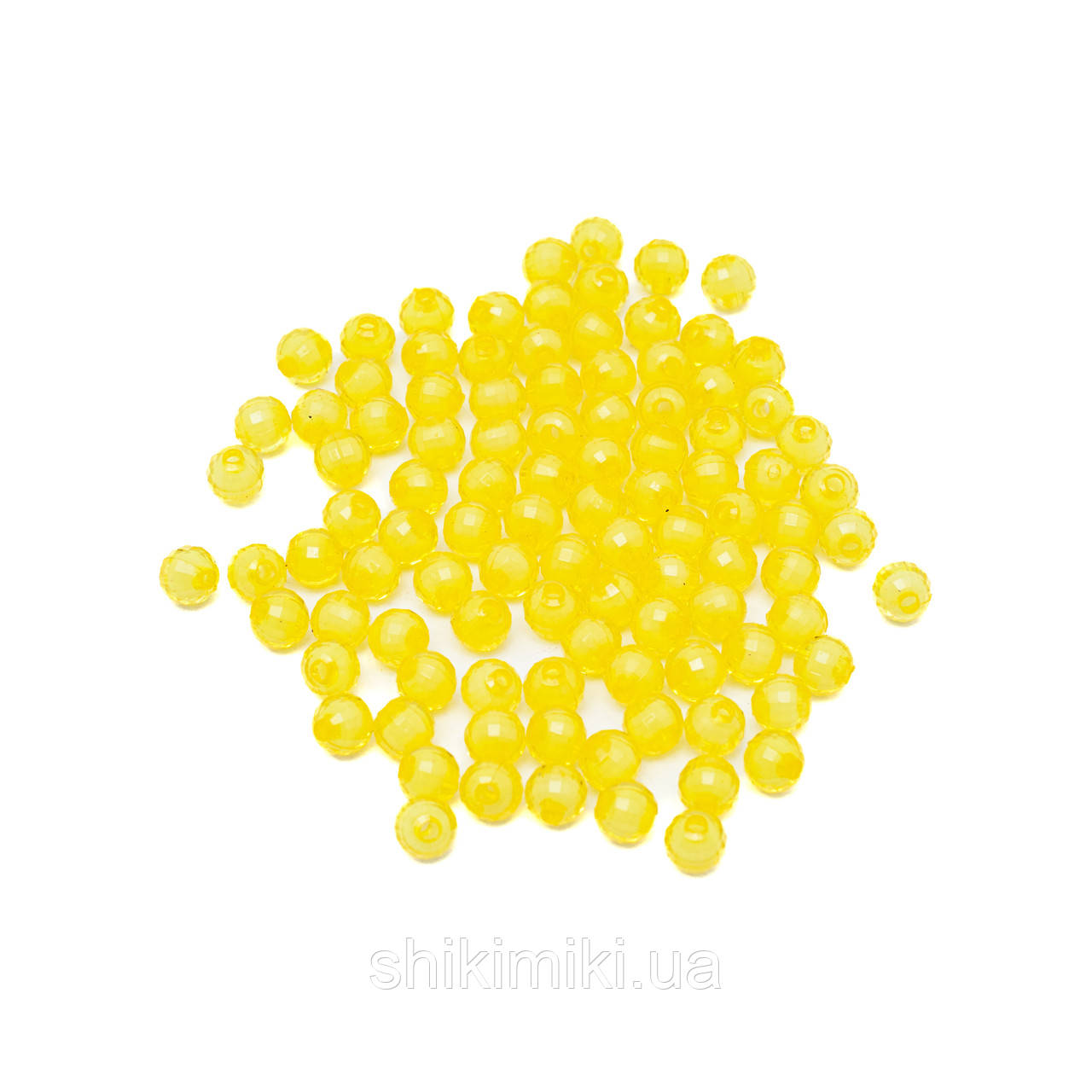 Намистини акрилові "Цукерка", 50/10 мм, колір сонячний, фото 1