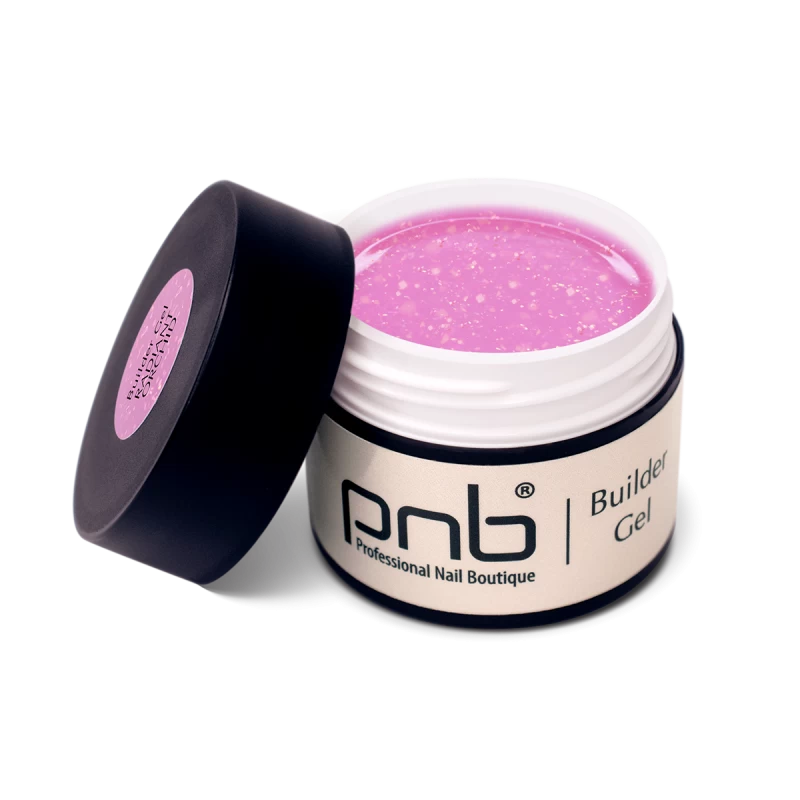 PNB UV/LED Builder Gel Radiant Orchid насыщенный розовый с частицами юки 15 мл - фото 1 - id-p2095771362