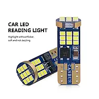 Светодиодные LED лампы W5W T10 27SMD 3030, Canbus (Обманка) 12В белый