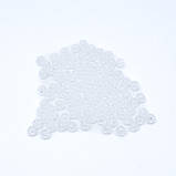 Намистини акрилові "Бите скло", 50/8 мм, колір сніжний, фото 2
