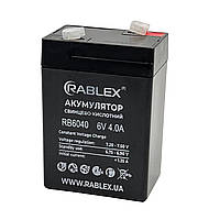 Аккумулятор свинцовый Rablex 6V - 4 Ah