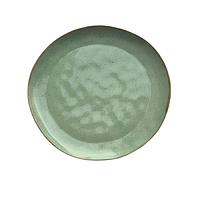 Тарілка кругла кераміка 24 см "Фісташка коричневий лофт"