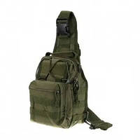 Армейская сумка через плечо | Сумка тактическая наплечная | Нагрудная мужская сумка QT-190 тактическая