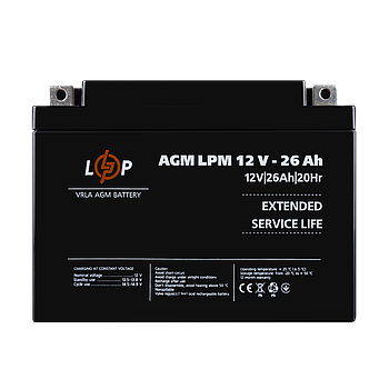 Акумулятор AGM LPM 12V - 26 Ah